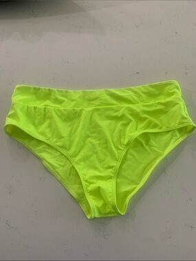 Neon Yellow High-Waist Women’s Swim Bottom